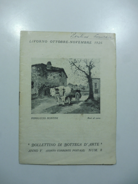 Bollettino di Bottega d'Arte, Livorno, num. 8, ottobre-novembre 1926. Ferruccio Rontini